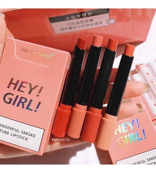 Heng Fang Hey Girl Pack Of 4 Lipsticks Matte Long Lasting Waterproof Lipstick